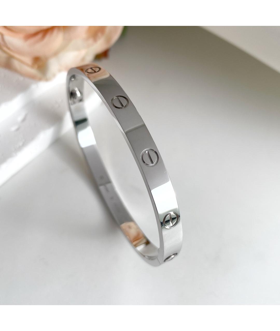CARTIER Серебрянный браслет из белого золота, фото 2