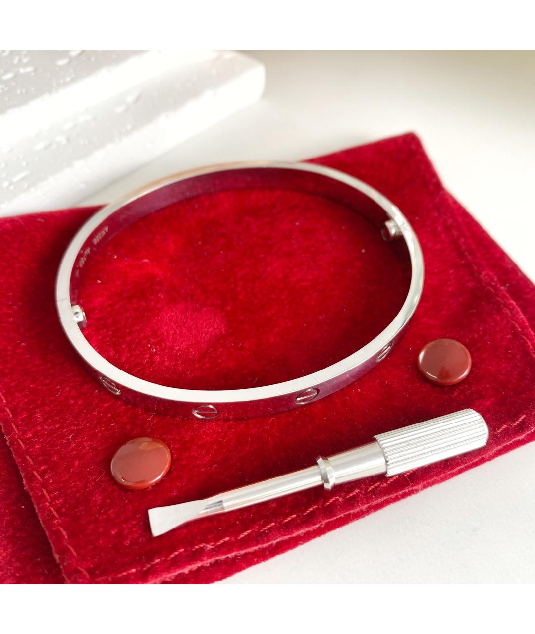 CARTIER Серебрянный браслет из белого золота, фото 5