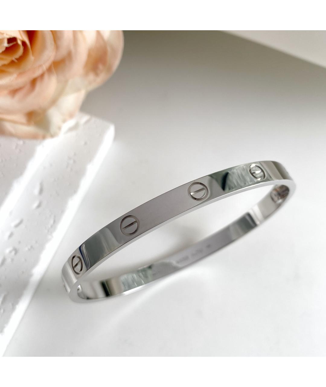 CARTIER Серебрянный браслет из белого золота, фото 3