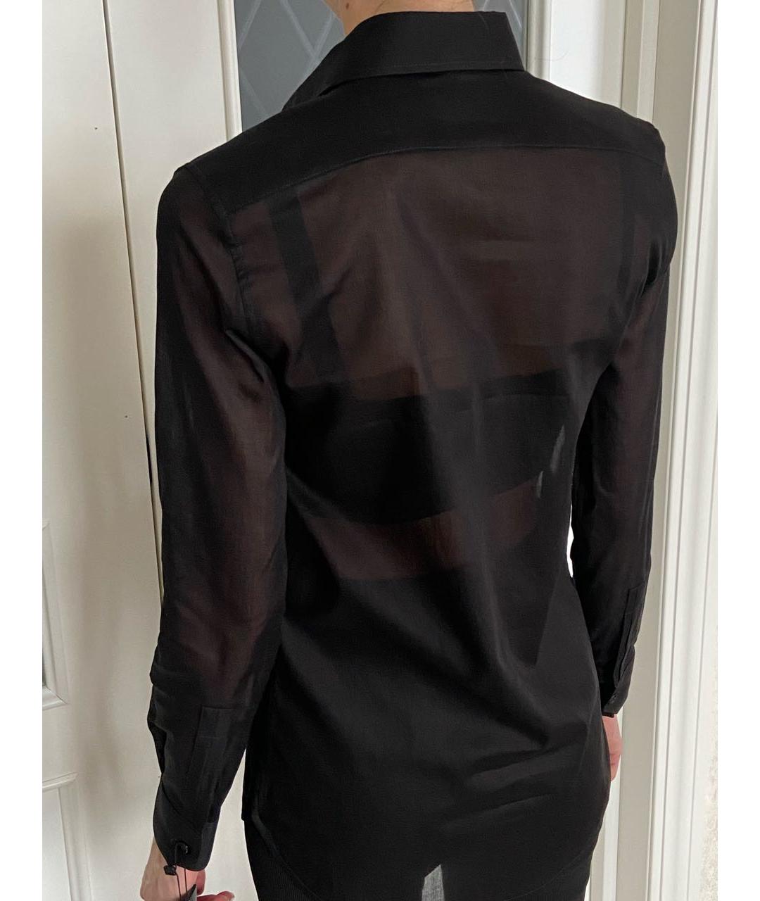 SAINT LAURENT Черная хлопковая блузы, фото 4