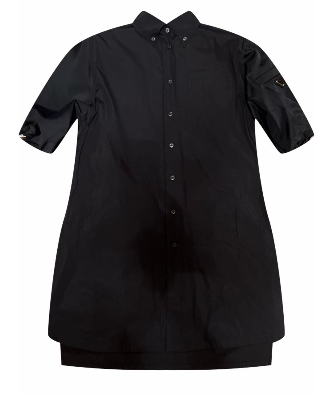 PRADA Черное хлопковое повседневное платье, фото 1