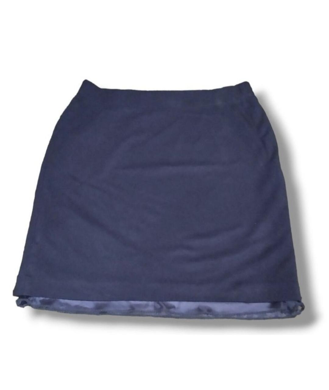 MARC CAIN Темно-синяя вискозная юбка мини, фото 7