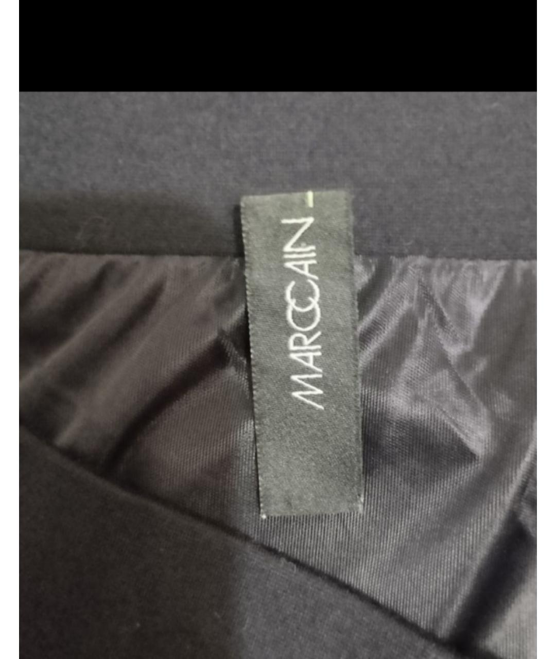 MARC CAIN Темно-синяя вискозная юбка мини, фото 3
