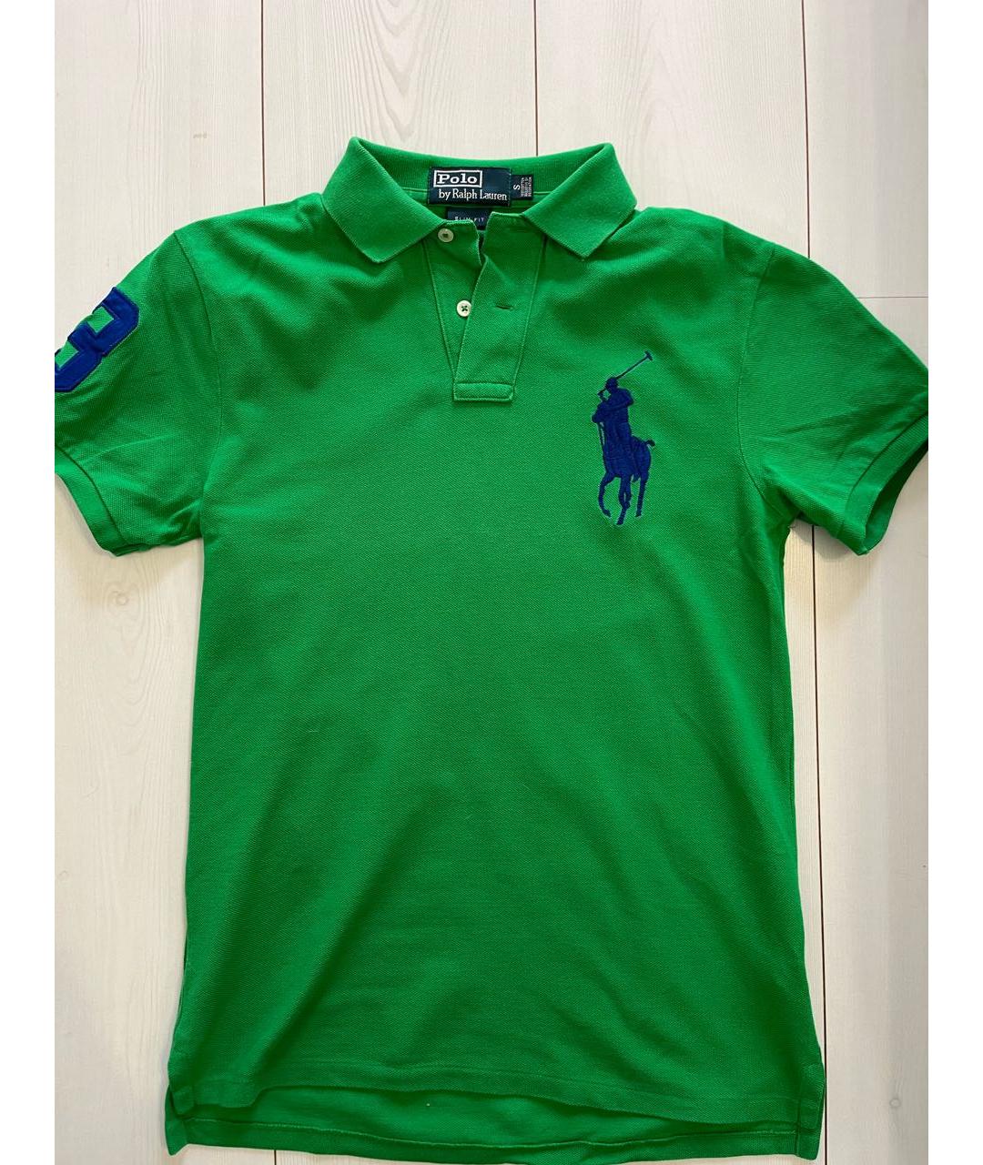 POLO RALPH LAUREN Зеленая хлопковая футболка, фото 6