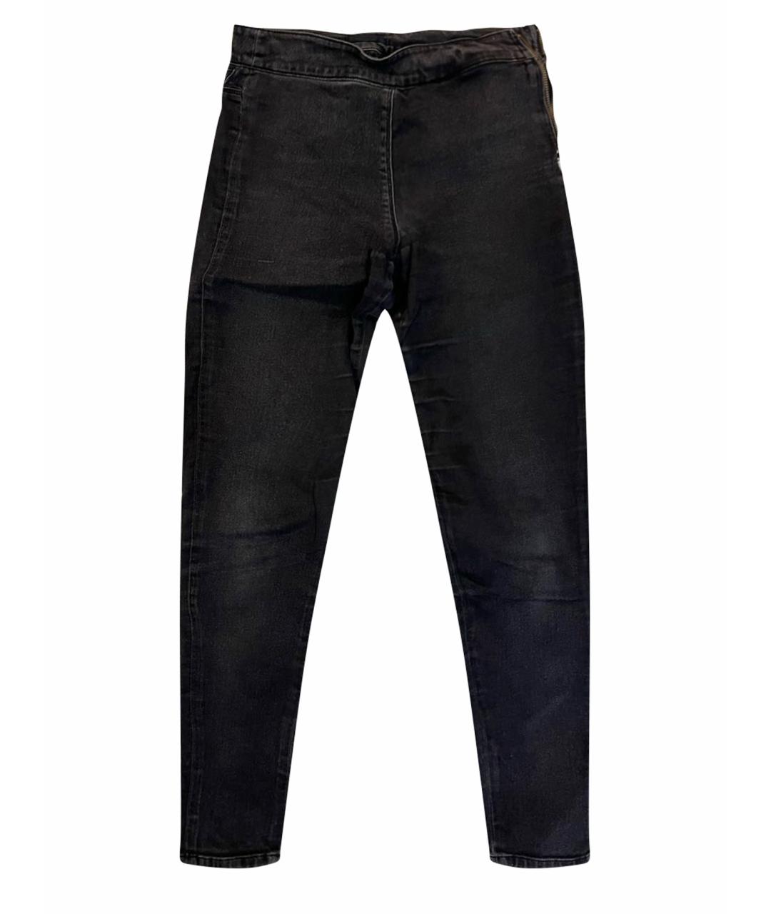 PRADA Черные хлопко-эластановые брюки узкие, фото 1