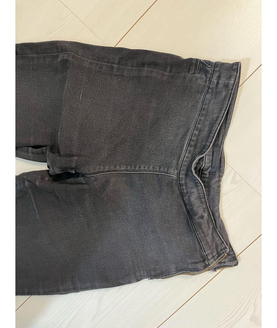 PRADA Черные хлопко-эластановые брюки узкие, фото 3