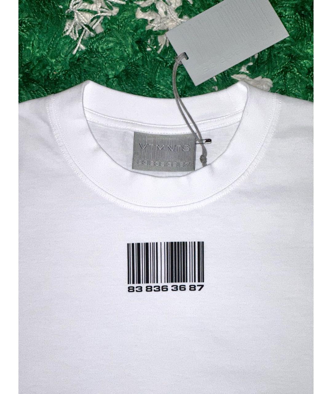 VETEMENTS Белая хлопковая футболка, фото 3