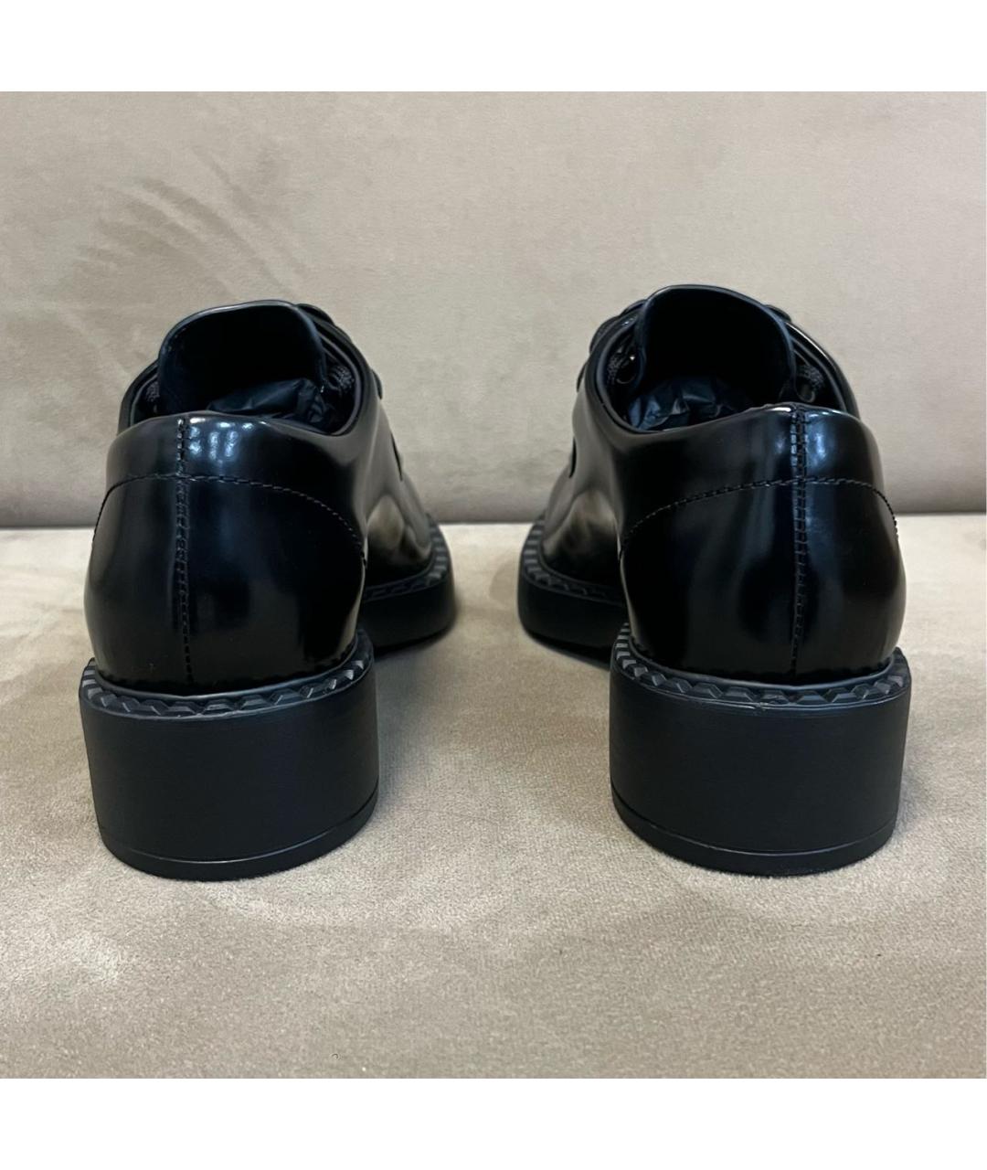 PRADA Черные кожаные лоферы, фото 4