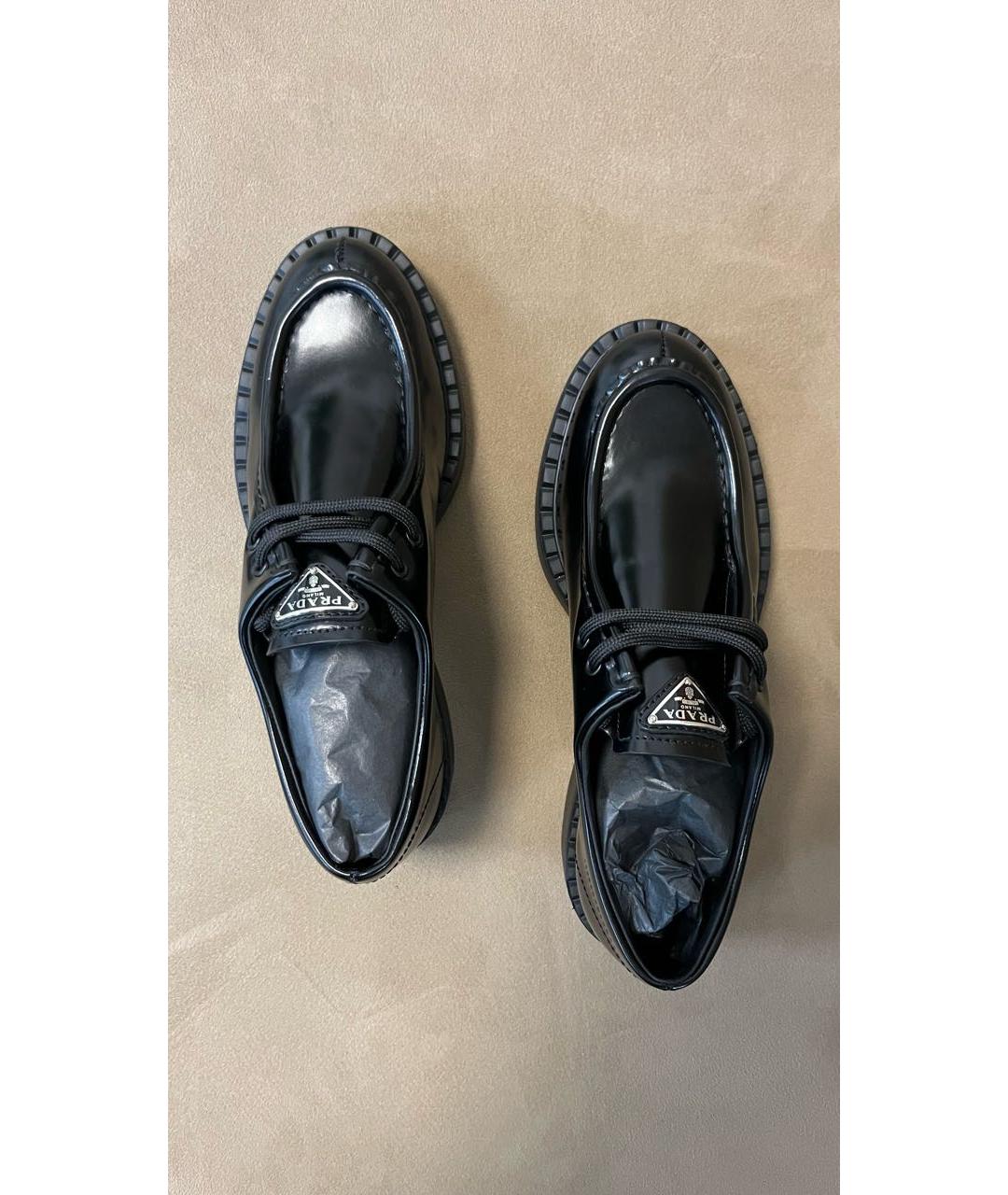 PRADA Черные кожаные лоферы, фото 3