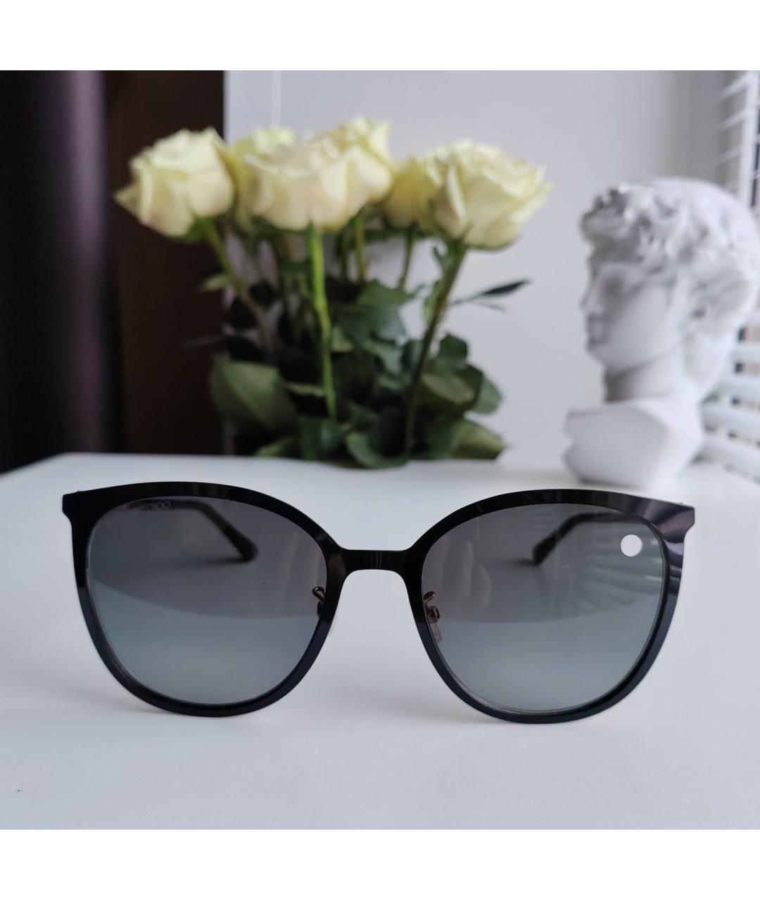 JIMMY CHOO Черные металлические солнцезащитные очки, фото 9
