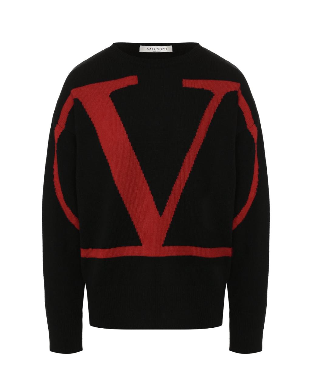 VALENTINO Черный кашемировый джемпер / свитер, фото 1
