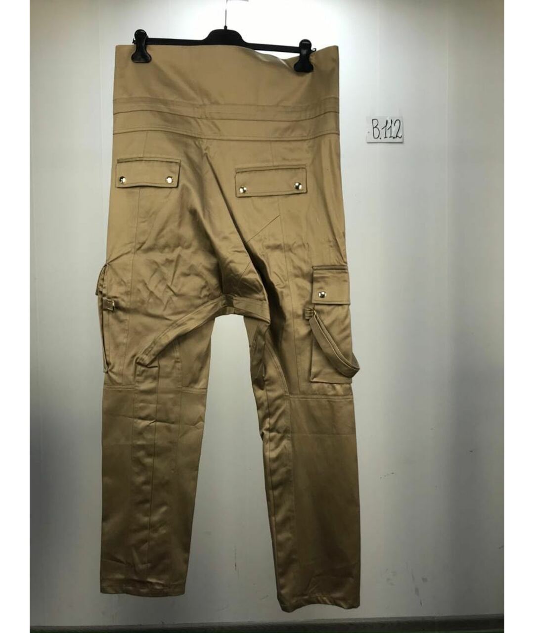 BALMAIN Коричневые хлопковые повседневные брюки, фото 2