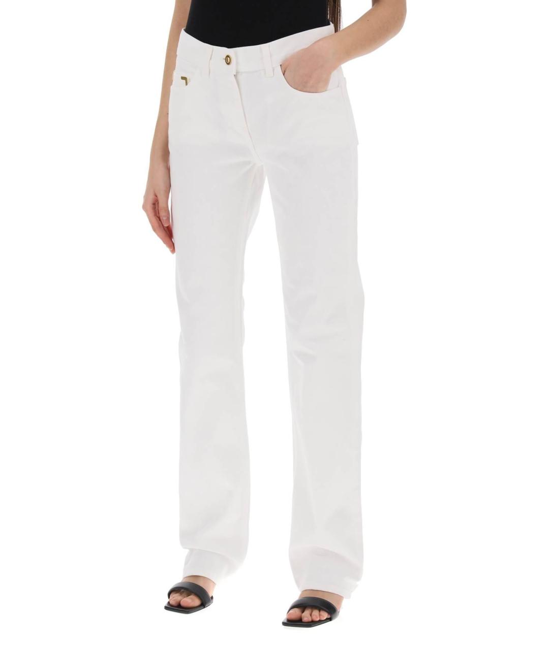 PALM ANGELS Белые хлопковые прямые джинсы, фото 6