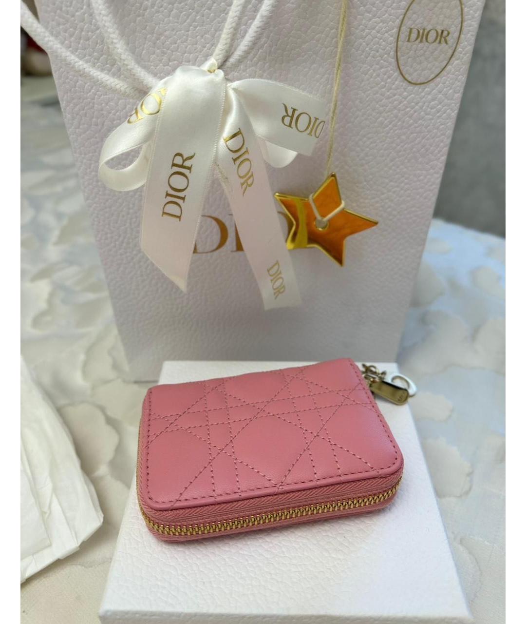 CHRISTIAN DIOR PRE-OWNED Розовый кожаный кошелек, фото 2