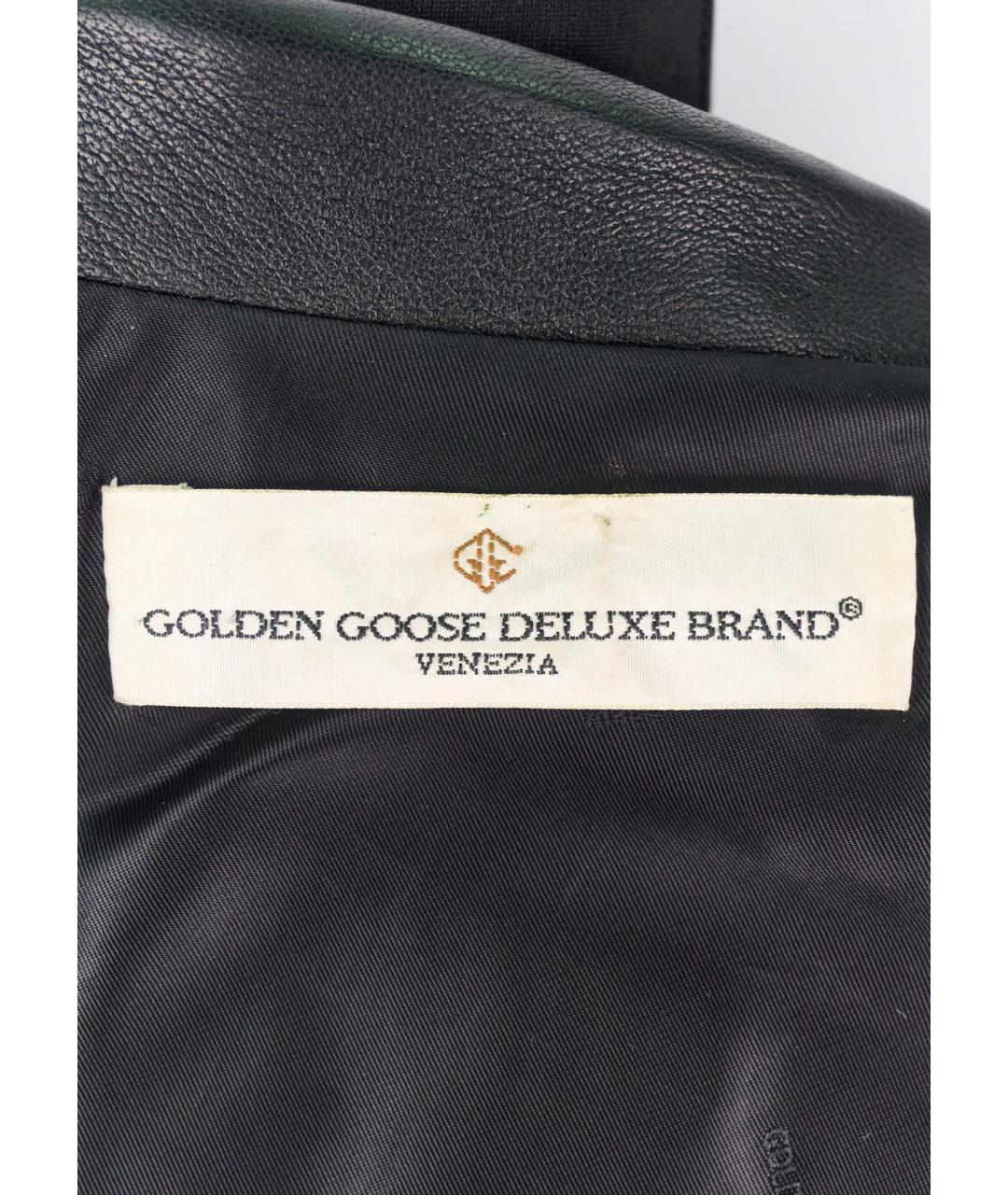 GOLDEN GOOSE DELUXE BRAND Черная кожаная куртка, фото 3