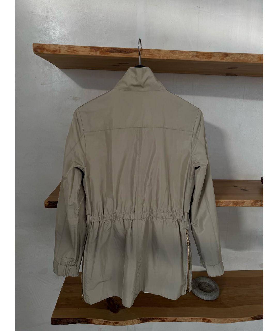LORO PIANA Бежевая полиэстеровая куртка, фото 3
