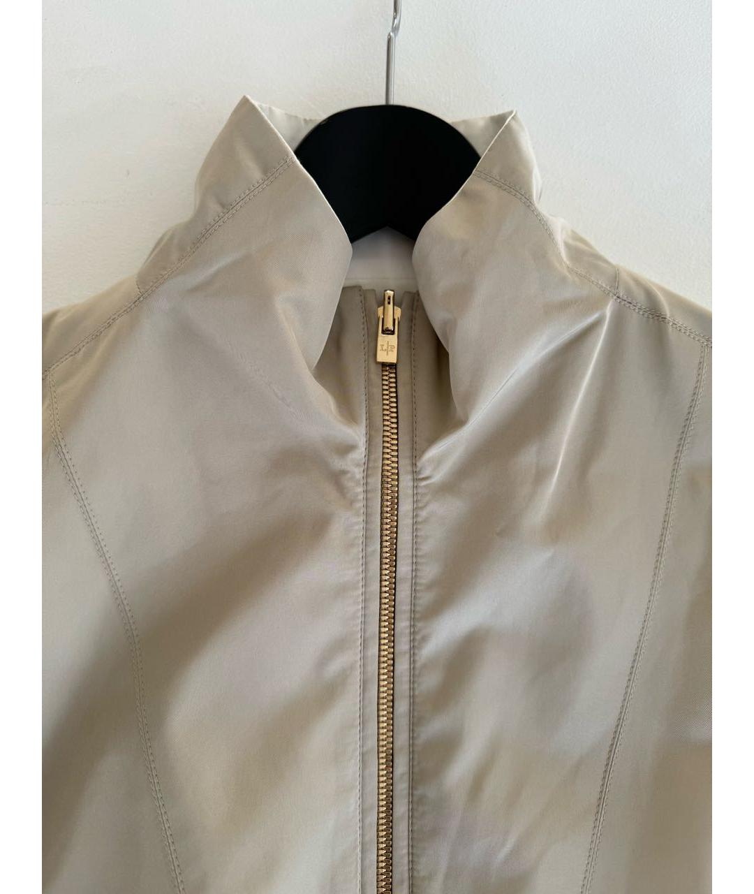 LORO PIANA Бежевая полиэстеровая куртка, фото 5