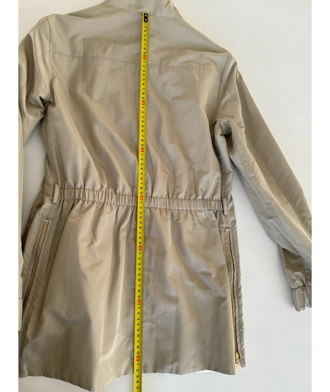 LORO PIANA Бежевая полиэстеровая куртка, фото 4
