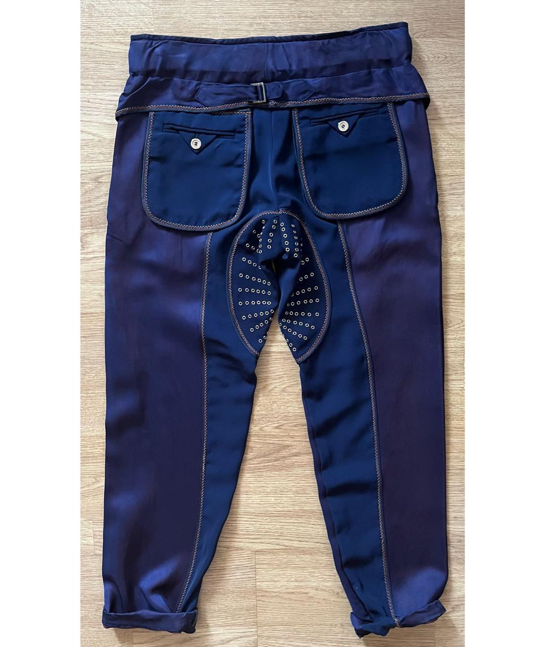 GIANFRANCO FERRE Фиолетовые вискозные брюки узкие, фото 2