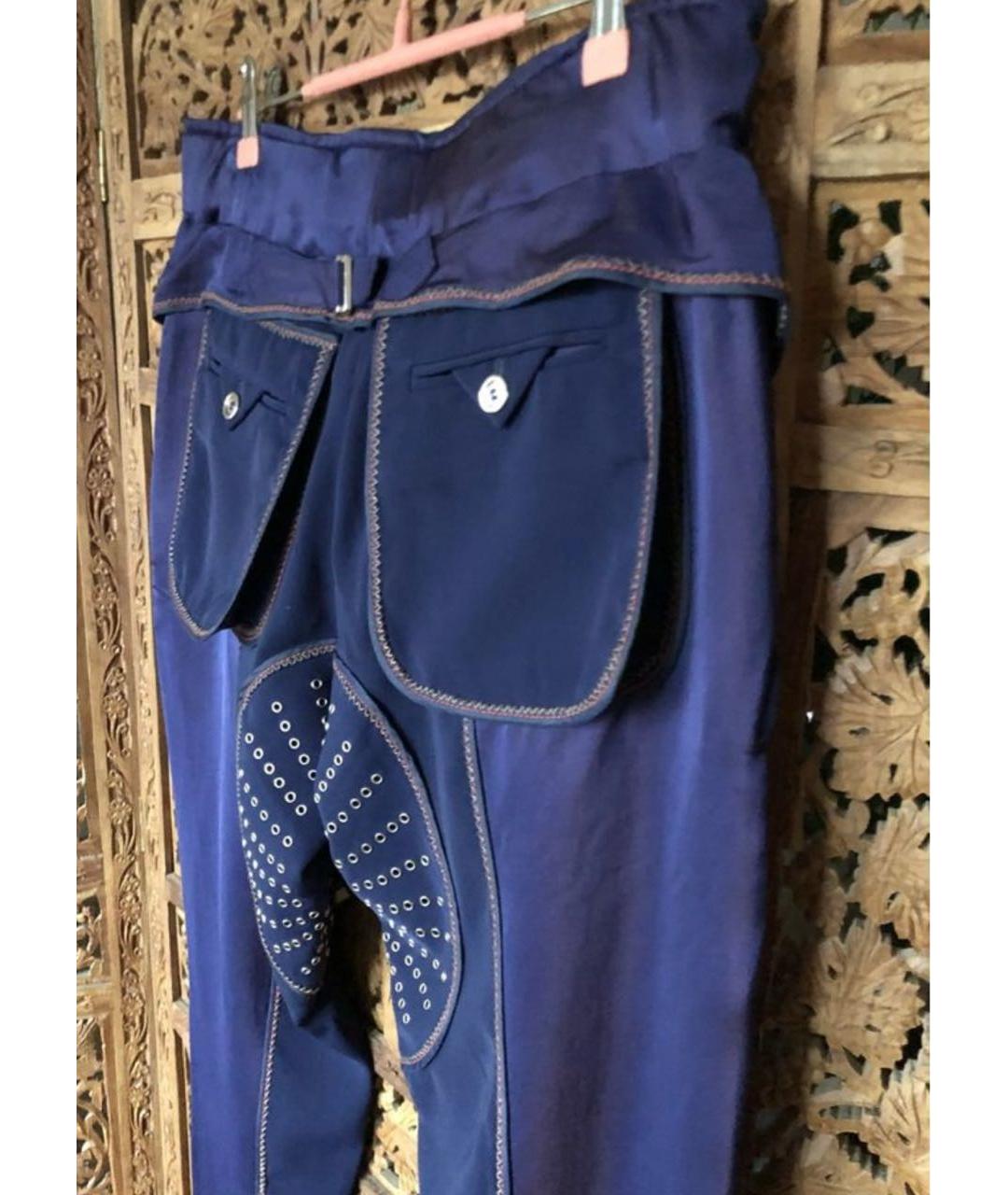 GIANFRANCO FERRE Фиолетовые вискозные брюки узкие, фото 5