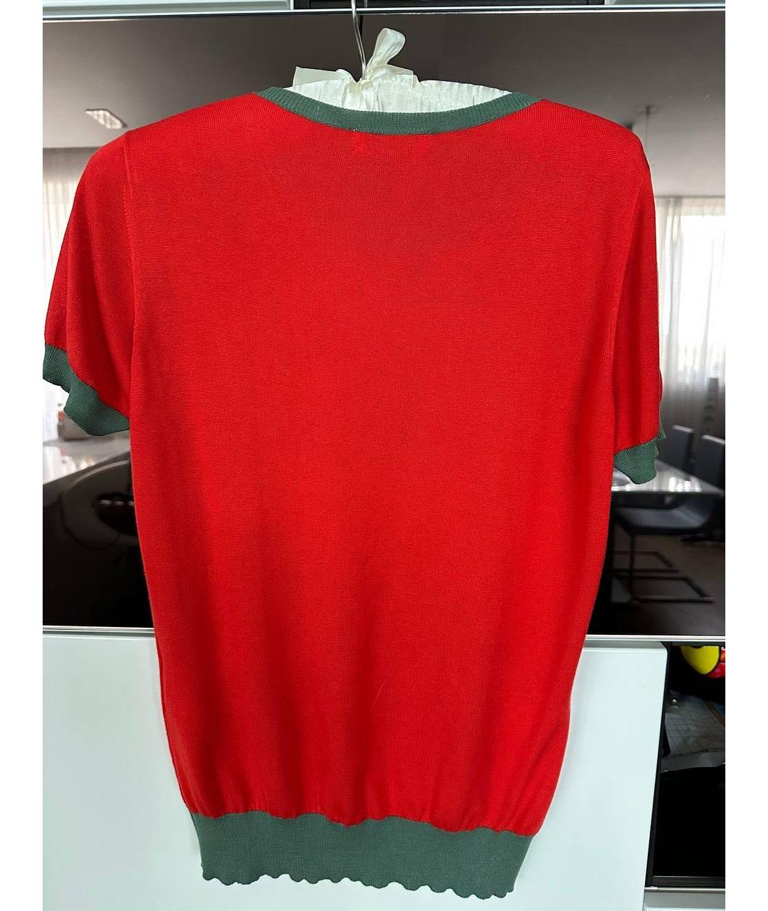 ETRO Красная шелковая футболка, фото 2