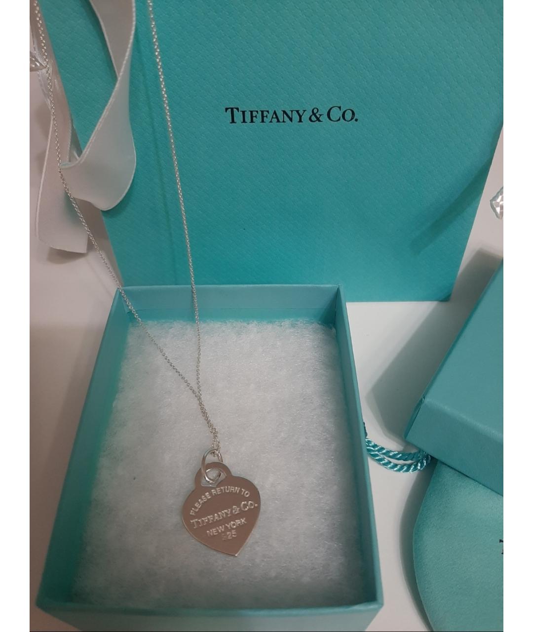 TIFFANY&CO Бирюзовая серебряная подвеска, фото 8