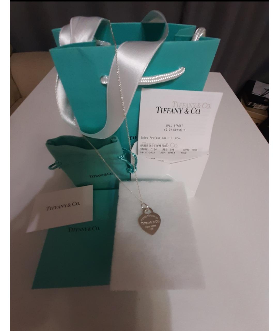 TIFFANY&CO Бирюзовая серебряная подвеска, фото 6