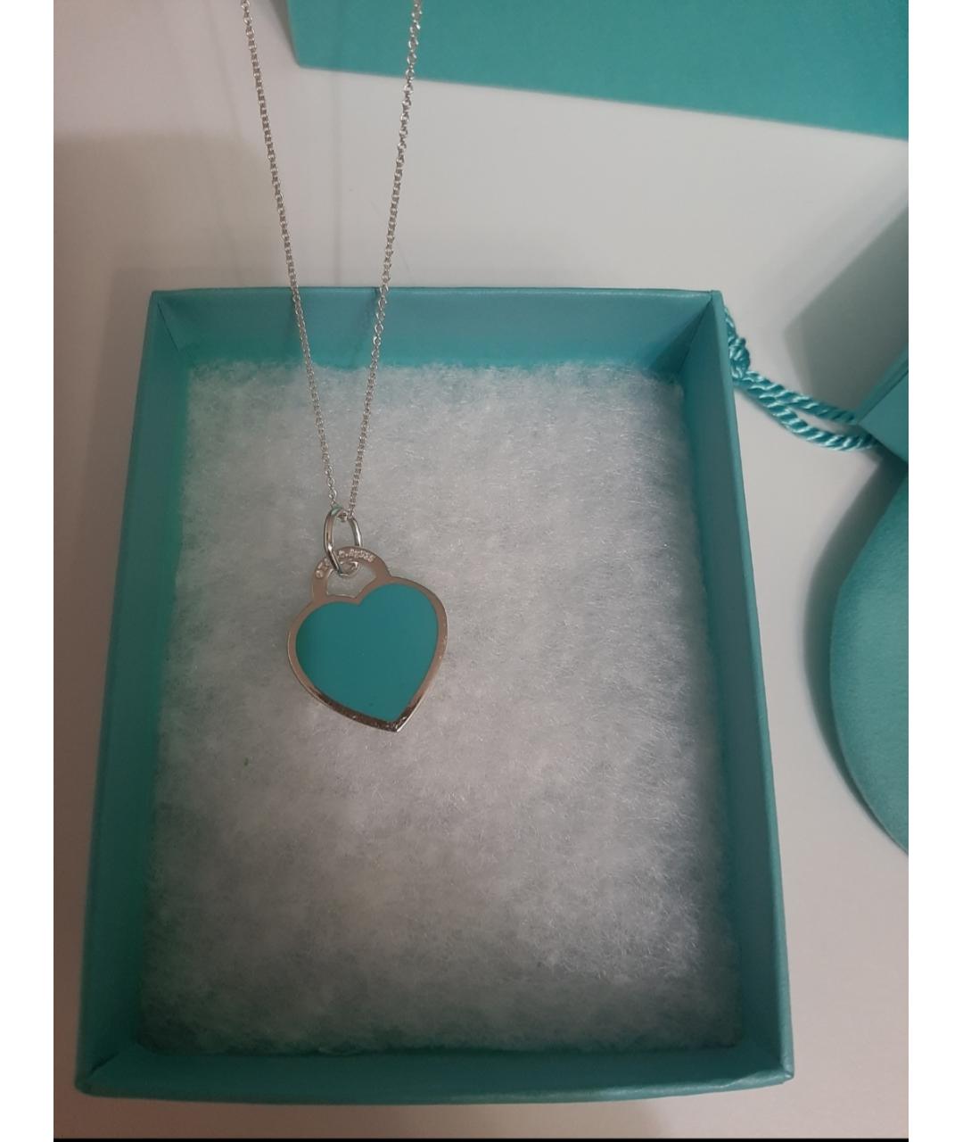 TIFFANY&CO Бирюзовая серебряная подвеска, фото 7