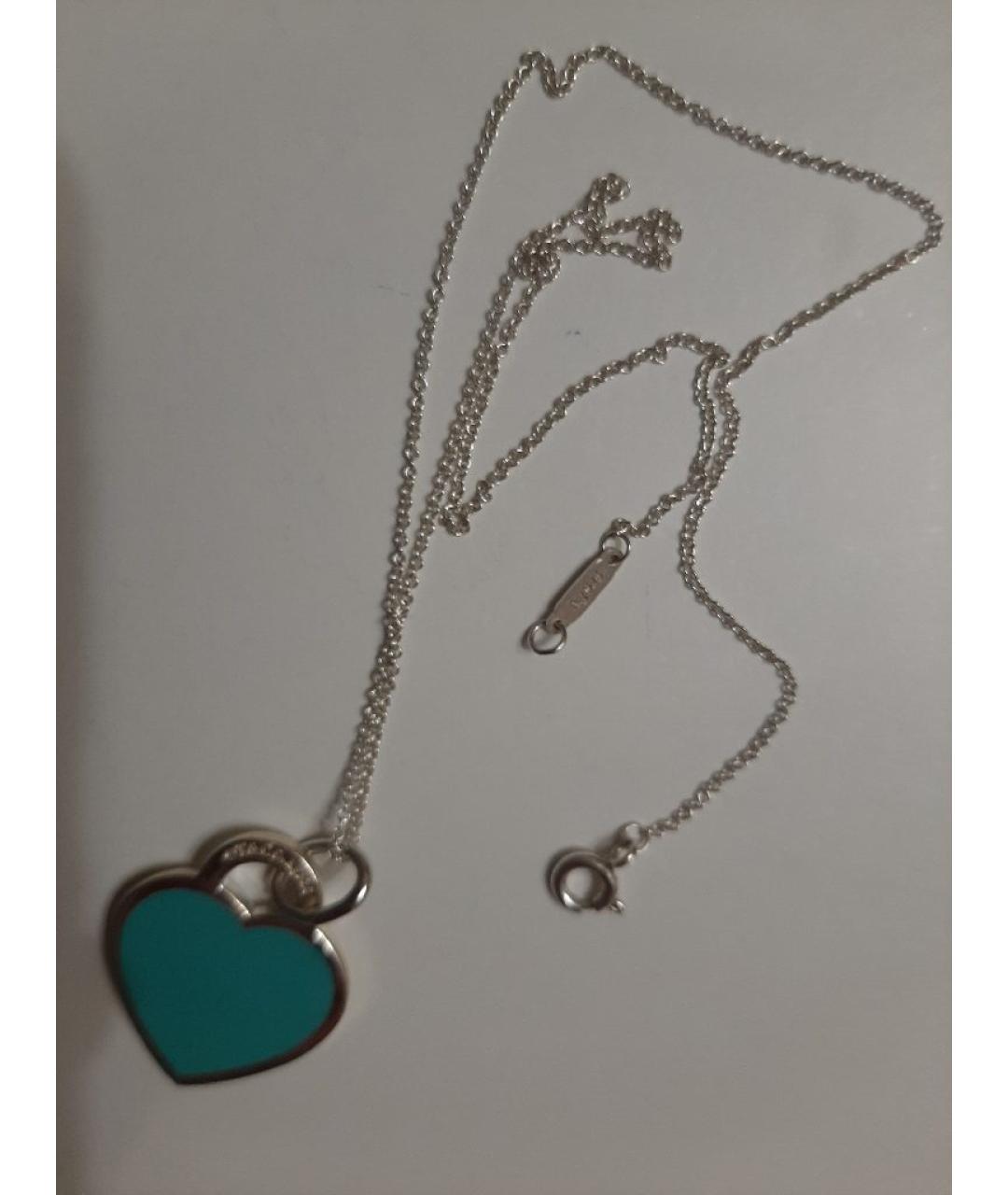 TIFFANY&CO Бирюзовая серебряная подвеска, фото 4
