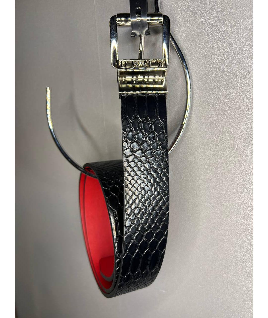 DKNY Черный ремень из искусственной кожи, фото 6