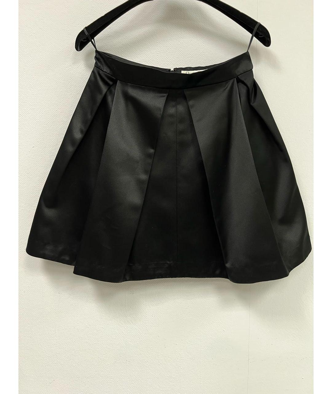 CHRISTIAN DIOR Черный шелковый костюм с юбками, фото 2