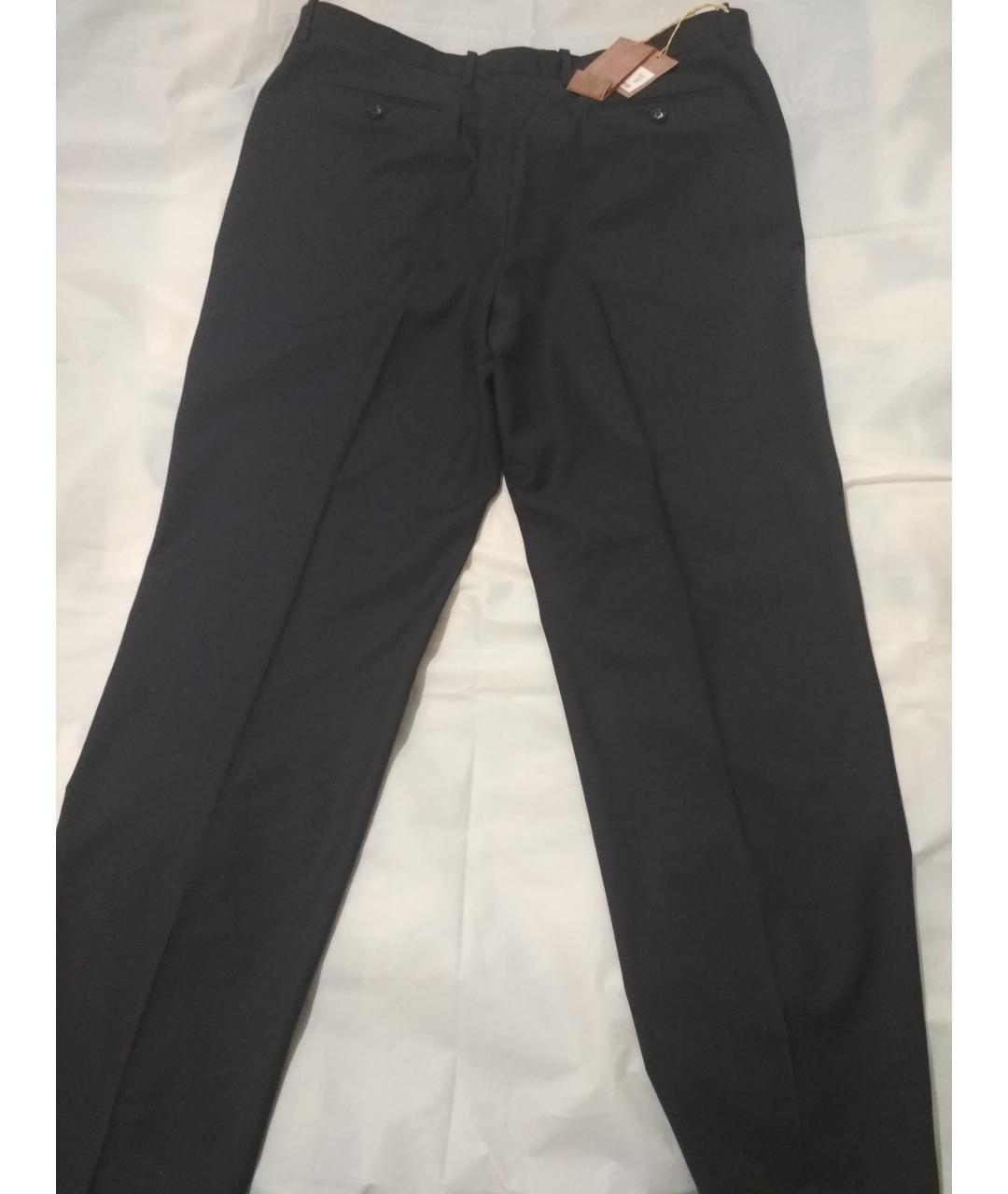 ETRO Темно-синие шерстяные классические брюки, фото 2