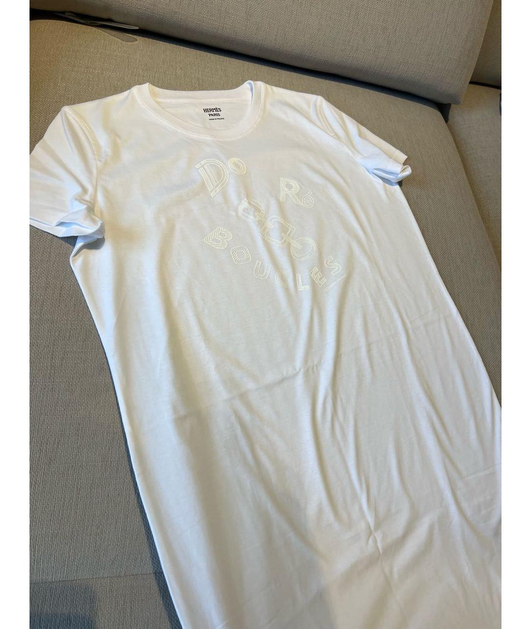 HERMES PRE-OWNED Белая хлопковая футболка, фото 5