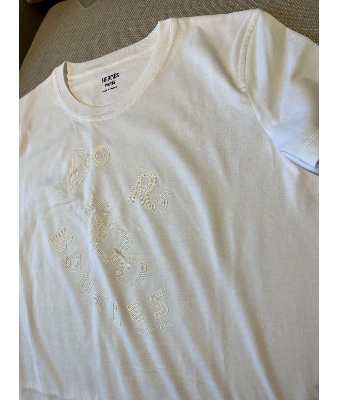 HERMES PRE-OWNED Белая хлопковая футболка, фото 6