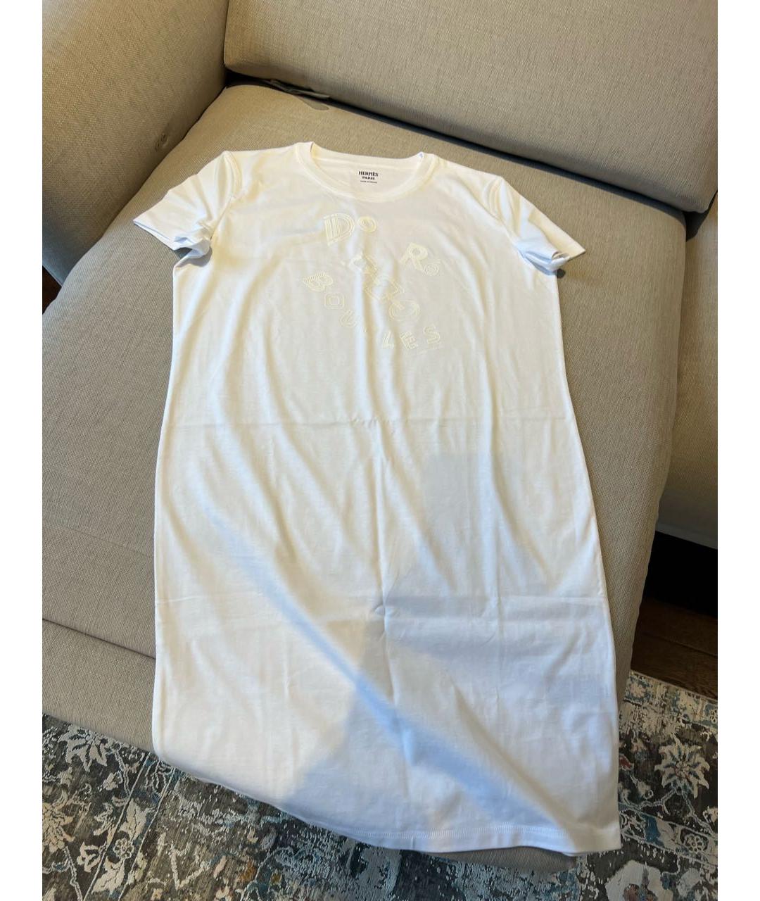HERMES PRE-OWNED Белая хлопковая футболка, фото 9