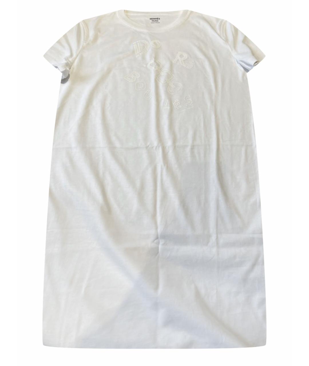 HERMES PRE-OWNED Белая хлопковая футболка, фото 10