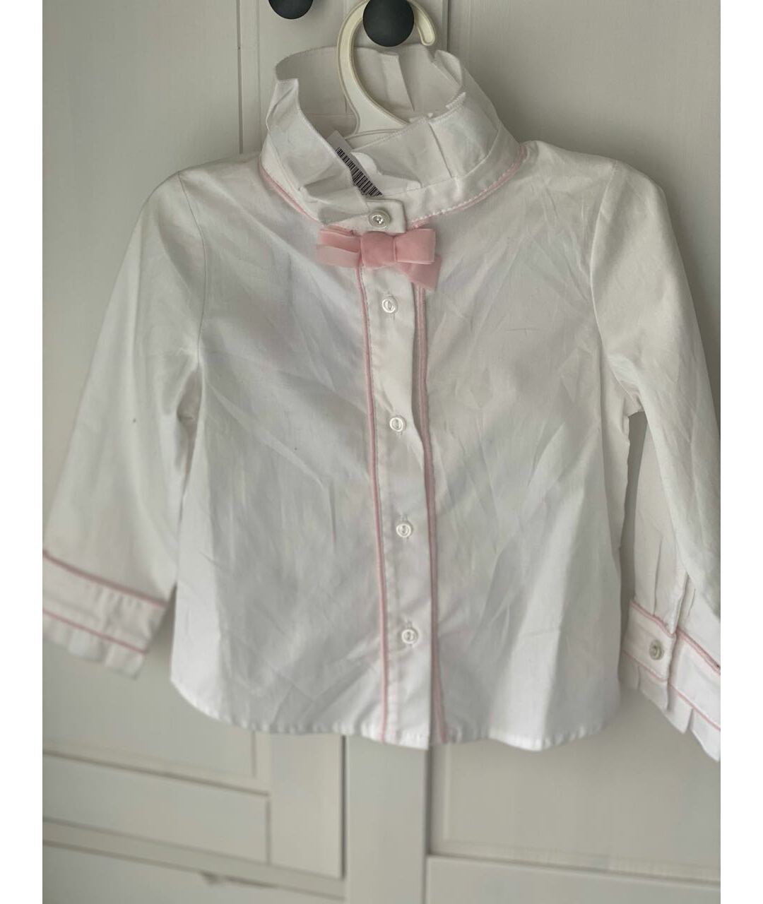 LAPIN HOUSE Белая хлопковая блузка для девочек, фото 5