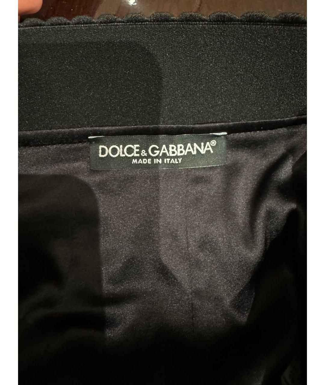 DOLCE&GABBANA Черная юбка мини, фото 4