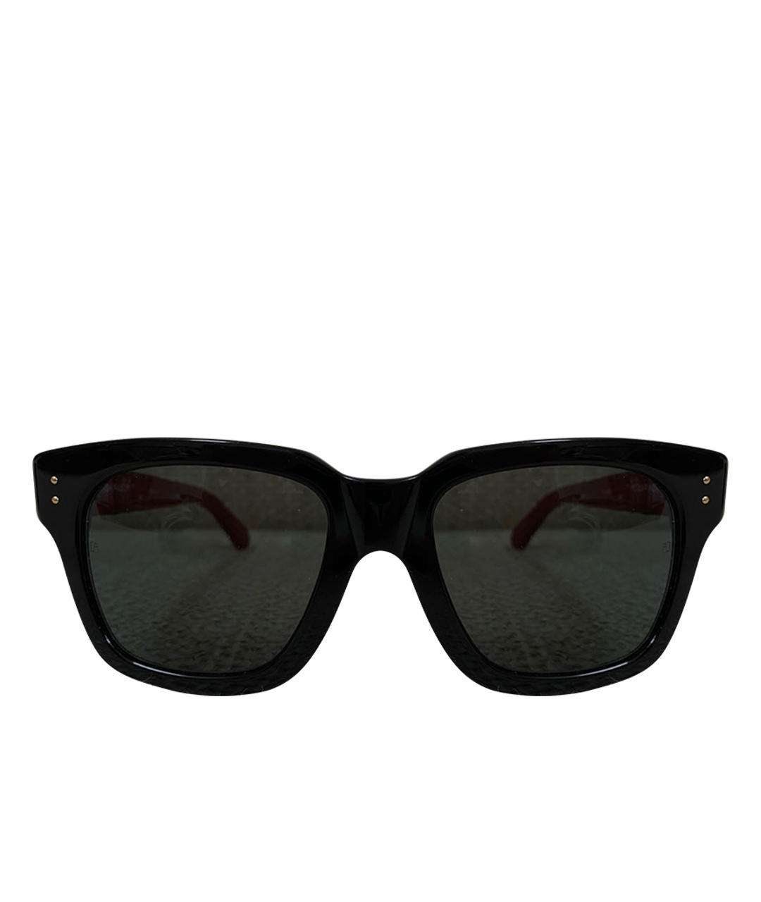 LINDA FARROW Черные пластиковые солнцезащитные очки, фото 1