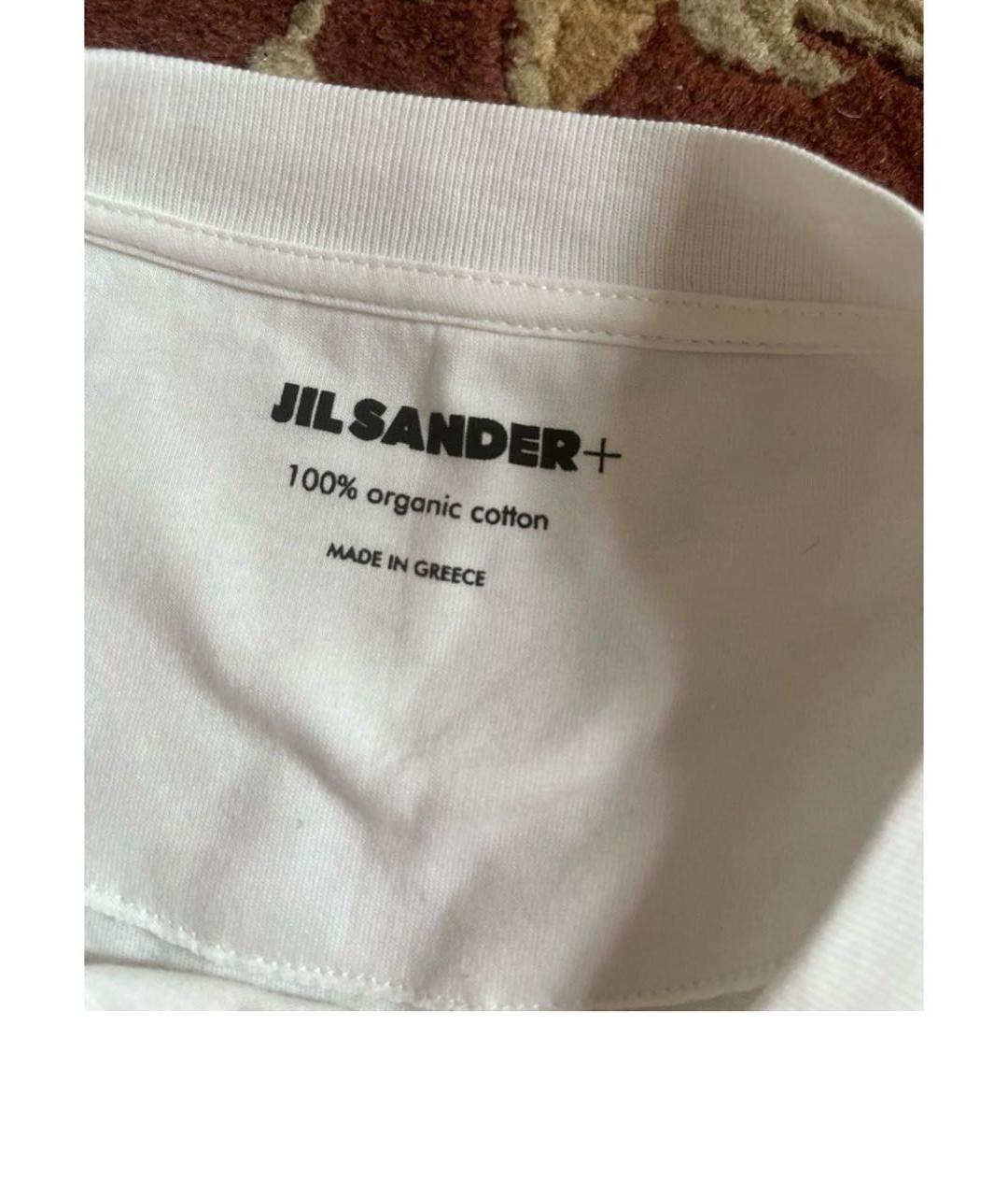 JIL SANDER Белая хлопковая футболка, фото 3