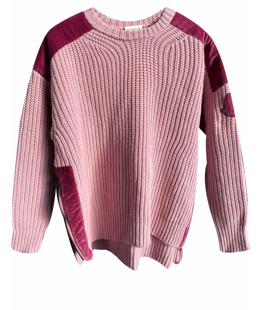 MONCLER Розовый джемпер / свитер, фото 1