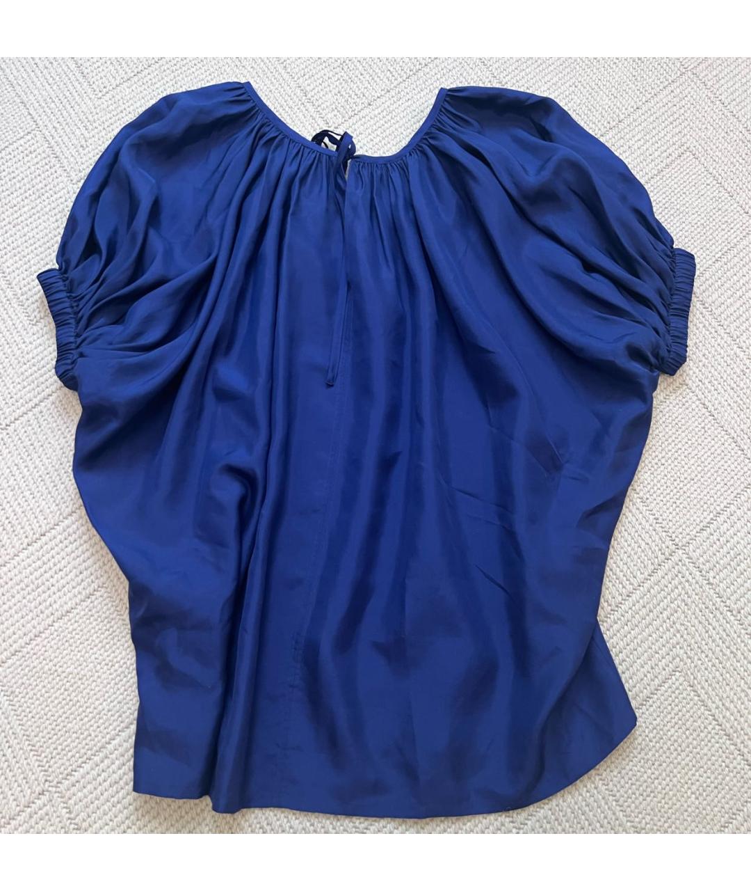 JOSEPH Темно-синяя шелковая блузы, фото 5