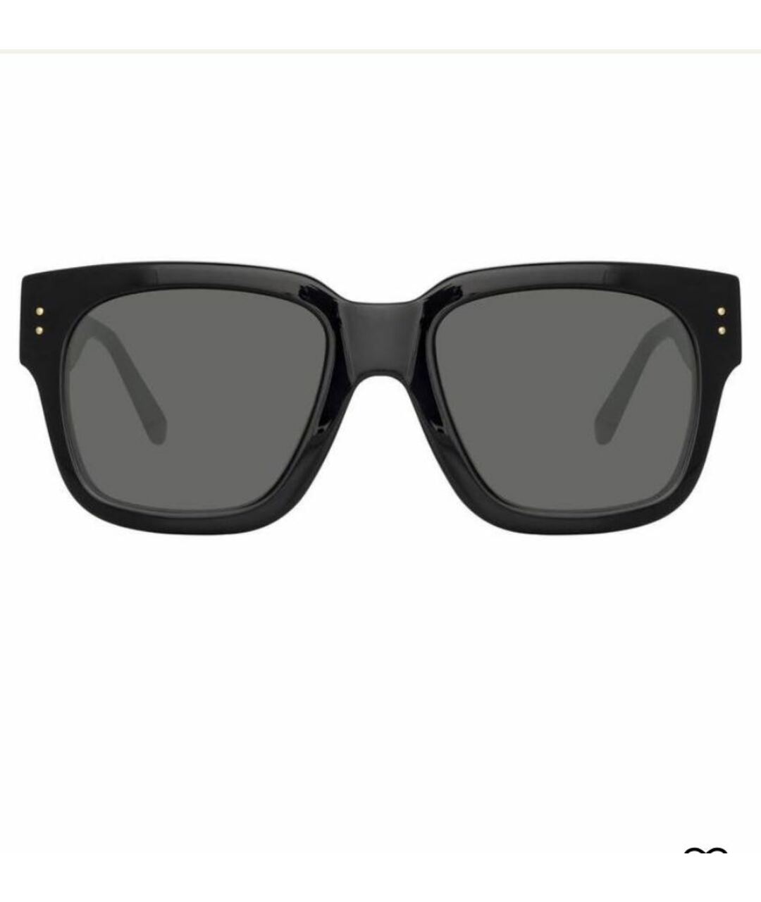 LINDA FARROW Черные пластиковые солнцезащитные очки, фото 9