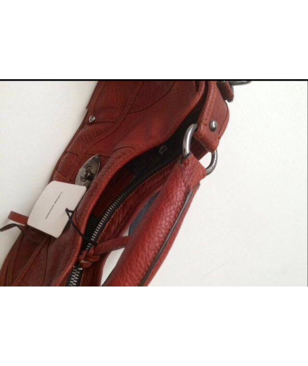 COSTUME NATIONAL Коричневая кожаная сумка через плечо, фото 2