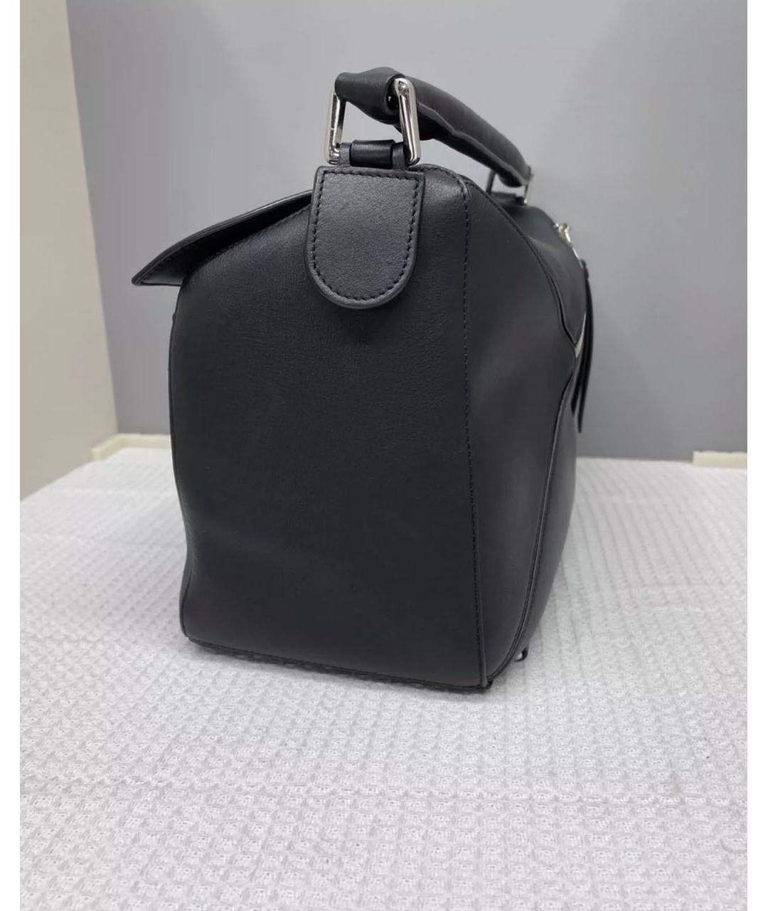 LOEWE Черная кожаная сумка через плечо, фото 4