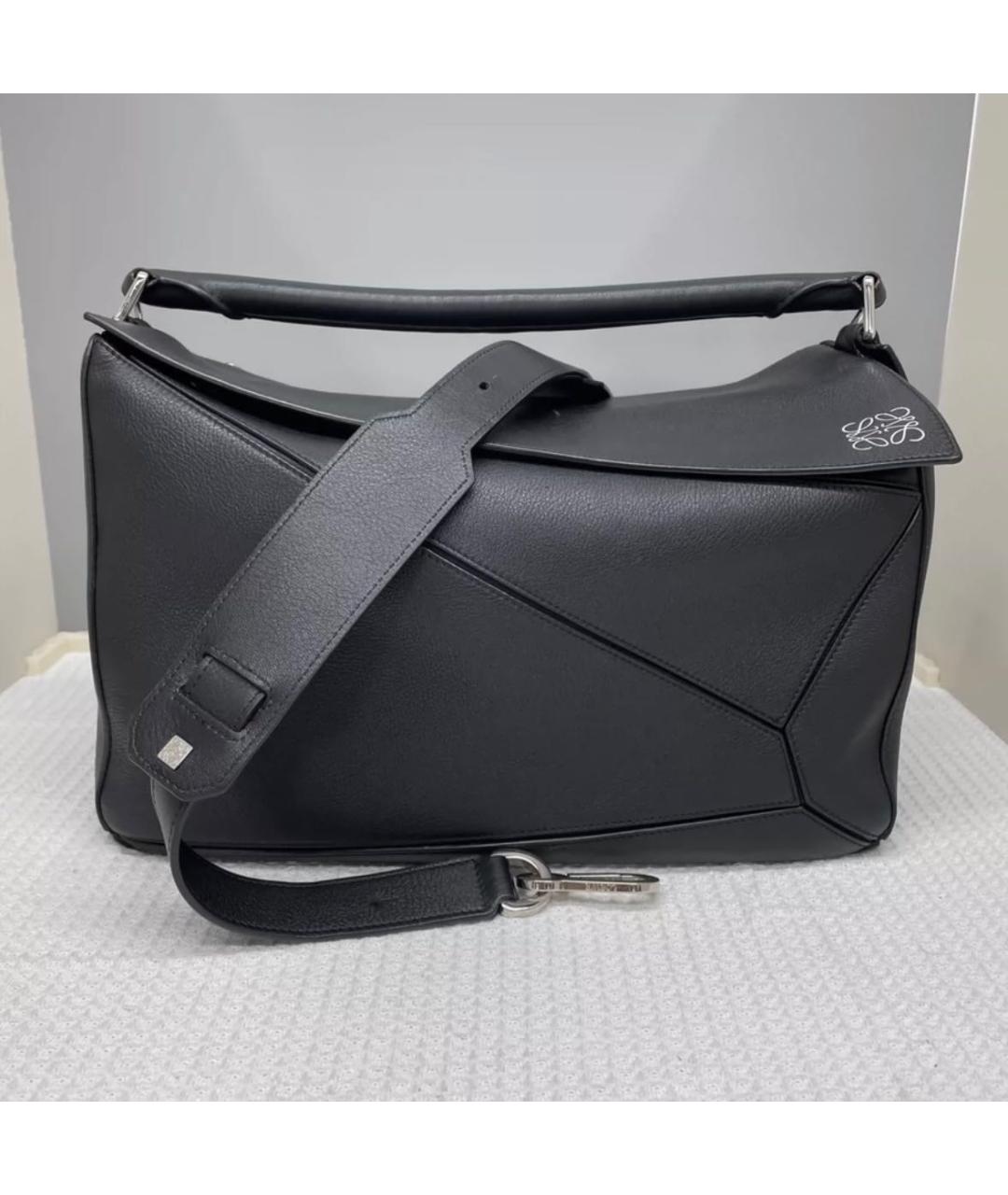 LOEWE Черная кожаная сумка на плечо, фото 2