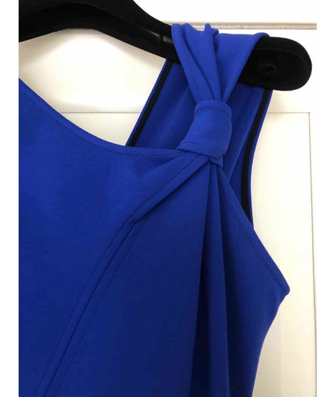 VICTORIA BECKHAM Синее вискозное коктейльное платье, фото 3