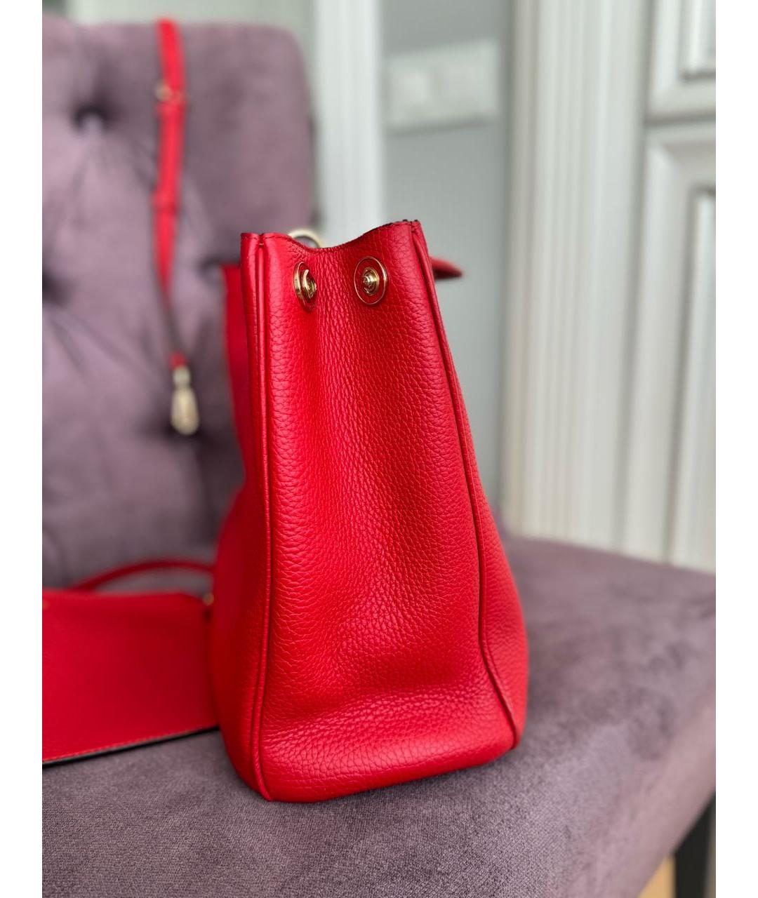 CHRISTIAN DIOR PRE-OWNED Красная кожаная сумка с короткими ручками, фото 2
