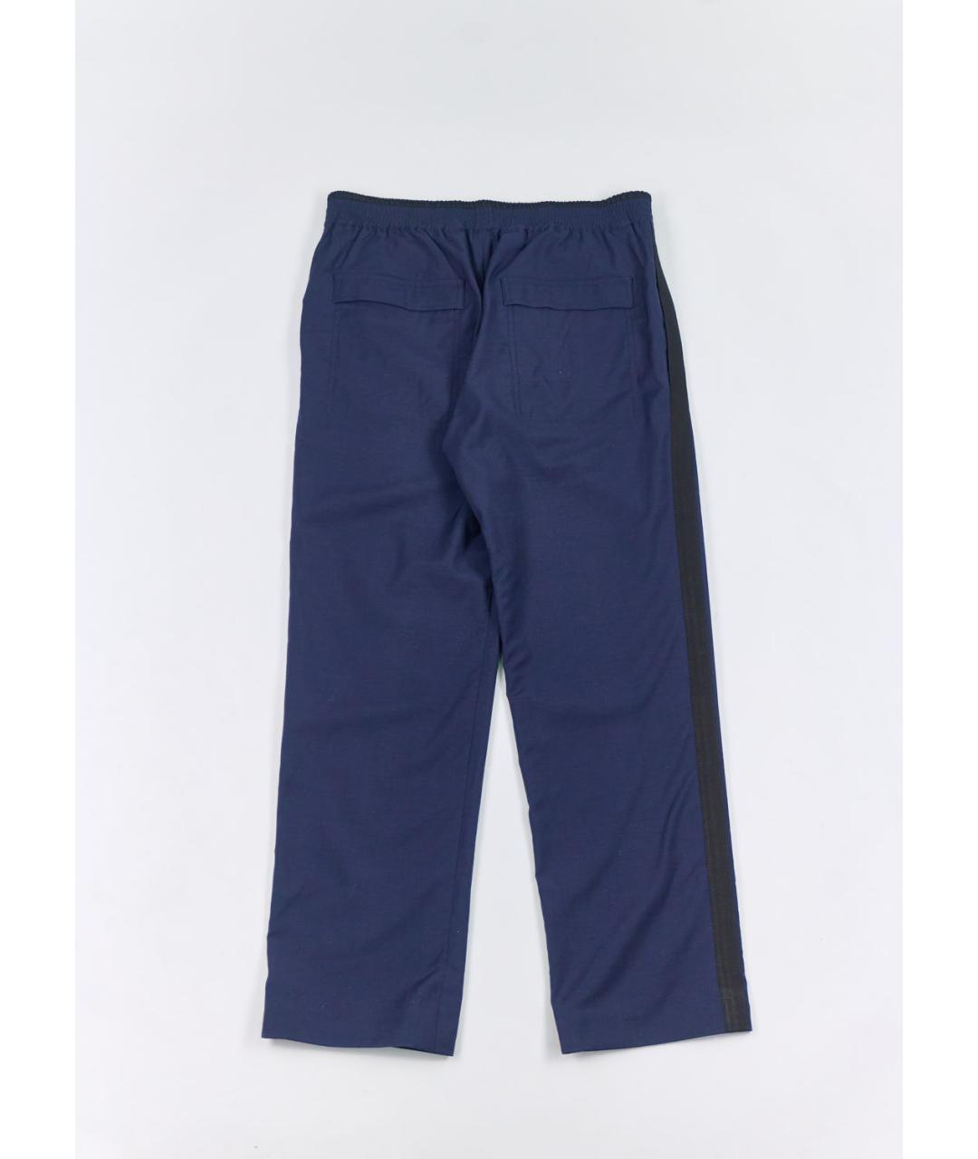 HERMES PRE-OWNED Синие шерстяные повседневные брюки, фото 2