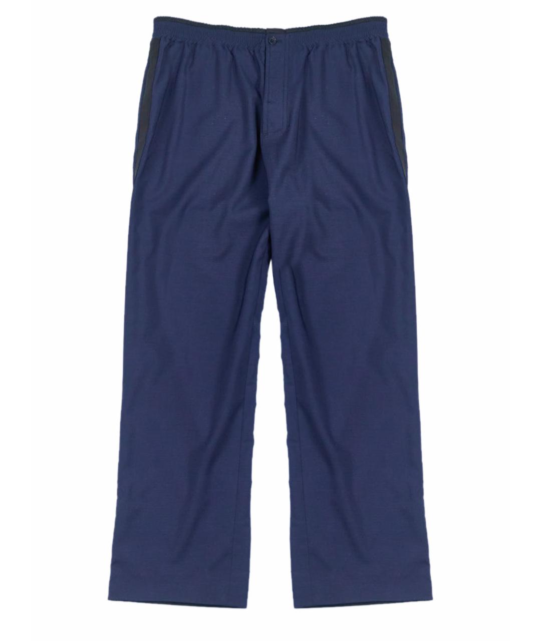 HERMES PRE-OWNED Синие шерстяные повседневные брюки, фото 1